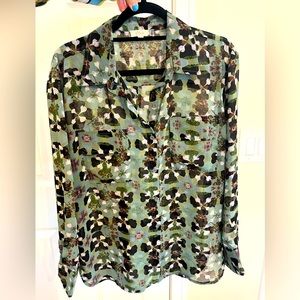 Elan Green Orchid Blouse